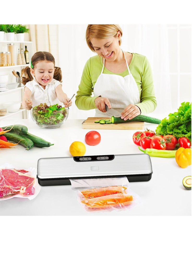 Excefore Vacuum Sealer, Food Saver Vacuum Sealer Machine with Auto&Manual Options for Food Storage, 5 in1 Food Vacuum Sealer with Dry&Moist Modes - Image 4
