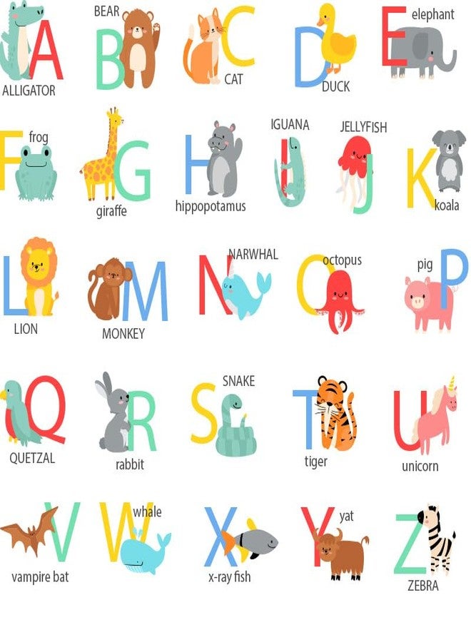 Maaghi Cartoon Animals - Dinosaur - Fruit with ABCD English Alphabets Kids Education Nursery Pre School Wall Sticker (Multicolor,Size - 90 Cm X 29 Cm) (ABC-Animal) - Image 2