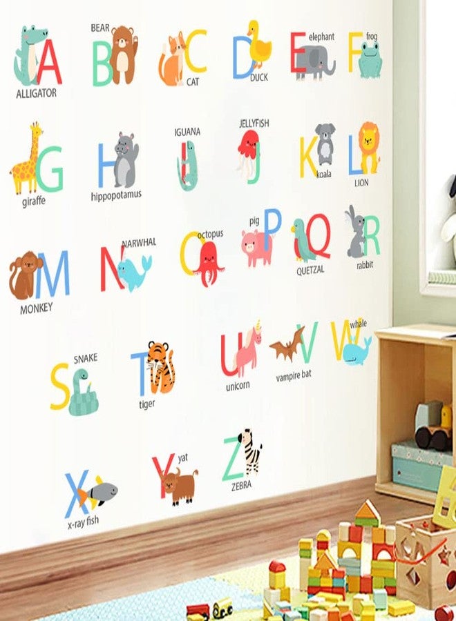 Maaghi Cartoon Animals - Dinosaur - Fruit with ABCD English Alphabets Kids Education Nursery Pre School Wall Sticker (Multicolor,Size - 90 Cm X 29 Cm) (ABC-Animal) - Image 5