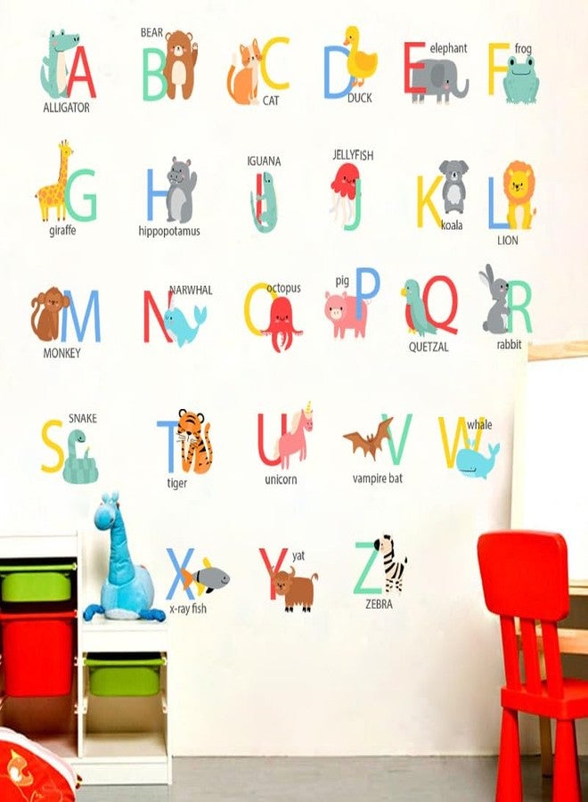 Maaghi Cartoon Animals - Dinosaur - Fruit with ABCD English Alphabets Kids Education Nursery Pre School Wall Sticker (Multicolor,Size - 90 Cm X 29 Cm) (ABC-Animal) - Image 3
