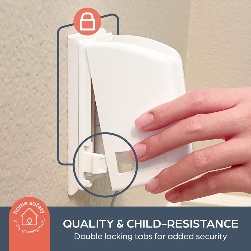 Dreambaby Dual Fit Outlet Cover Box - Baby Safety Outlet Cover for Standard & Decora Plugs - Child Proof Electrical Outlet Plugs - Essential Plug Cover for Baby Proofing - 2 Pack - Image 3