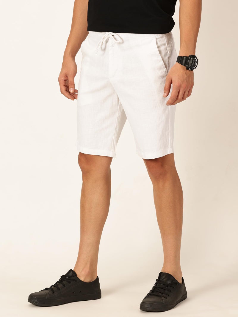 Thomas Scott Men's Regular Shorts (CCBS028,White) - Image 2