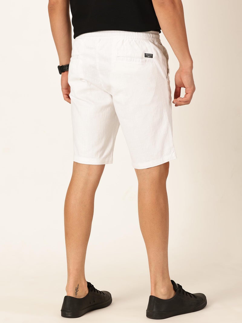 Thomas Scott Men's Regular Shorts (CCBS028,White) - Image 4