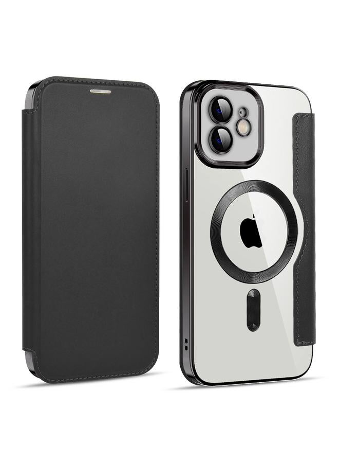 Zaboon Case For iPhone 12 MagSafe Magnetic RFID Anti-theft Leather Phone Case - Image 1