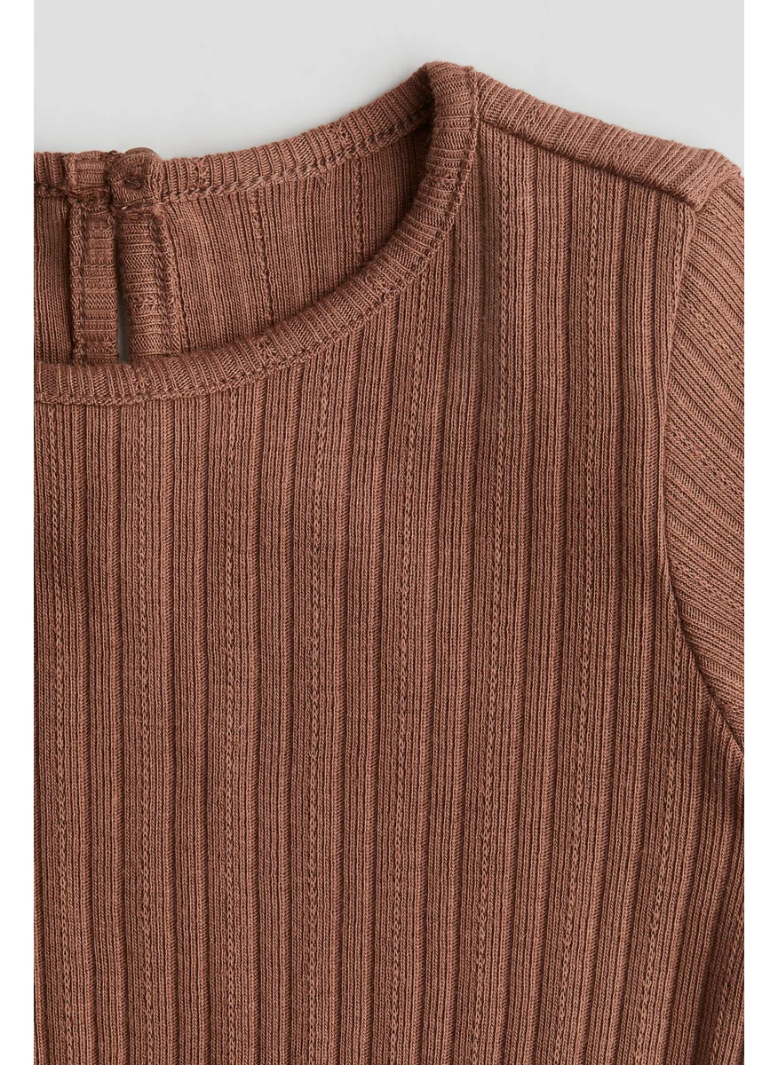 اتش اند ام Ribbed Jersey Top