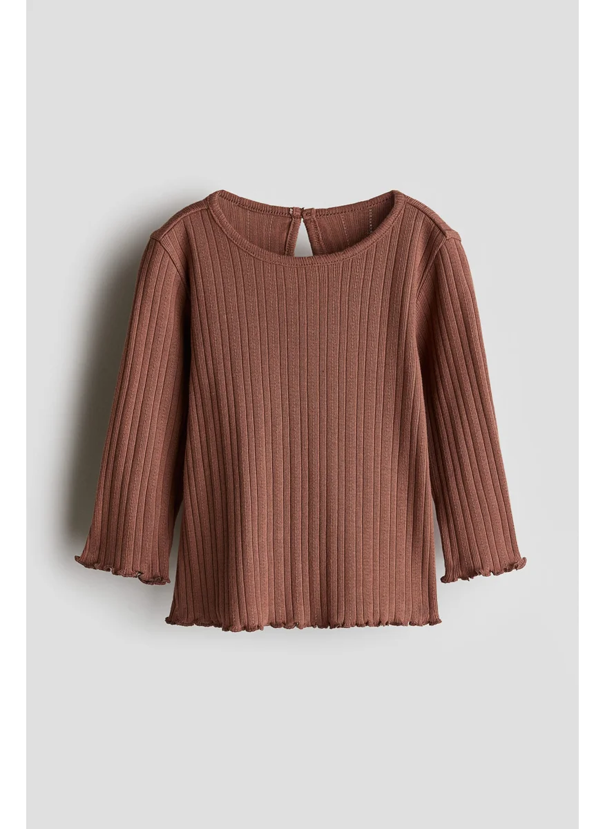 H&M Ribbed Jersey Top