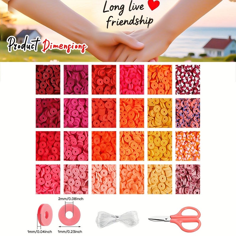 2400pcs Polymer Clay Slices Style 3 for Bracelet Pendant Necklace Gift - Image 4