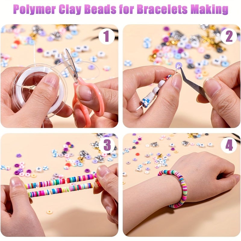 2400pcs Polymer Clay Slices Style 3 for Bracelet Pendant Necklace Gift - Image 5