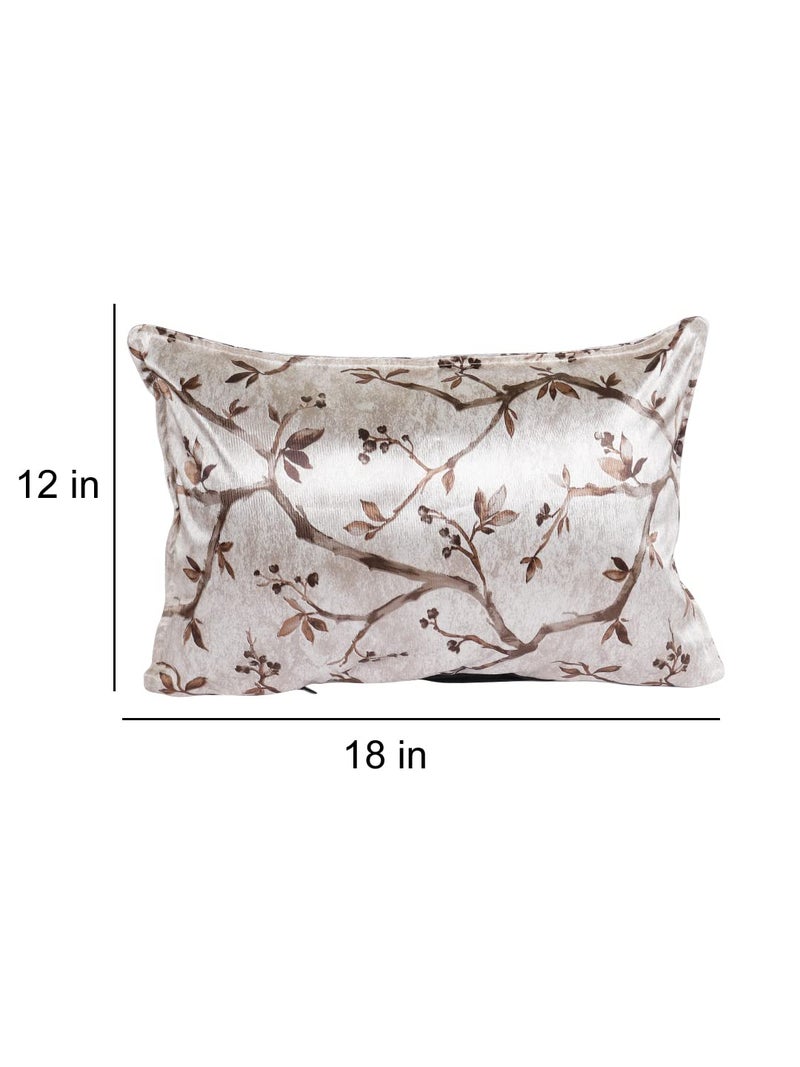 THE CONVERSION مجموعة التحويل من 2 غطاء وسادة مزخرف/ طفل/ مستطيل من الساتان النقي المصقول بلون بني، 2 قطعة غطاء وسادة للأطفال - 12"x18" - Image 4