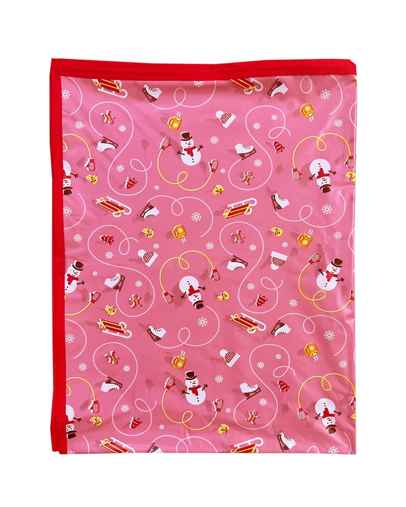 Ecosoft Baby Plastic Sheet/PVC Sheet for Kids/Rubber Sheet for Babies/Bed Wetting Protector (135 CM x 185 CM) (Pink Penguin) - Image 3