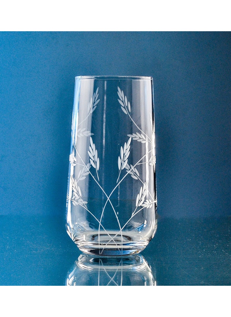 Kazaan 6 Pieces Large Water and Soft Drink Glass 470CC with Shoot Pattern - pzsku/Z891DC1402FE788FFA704Z/45/_/1731327187/0e0887bd-38fe-4464-ac2a-ebd9292a96db