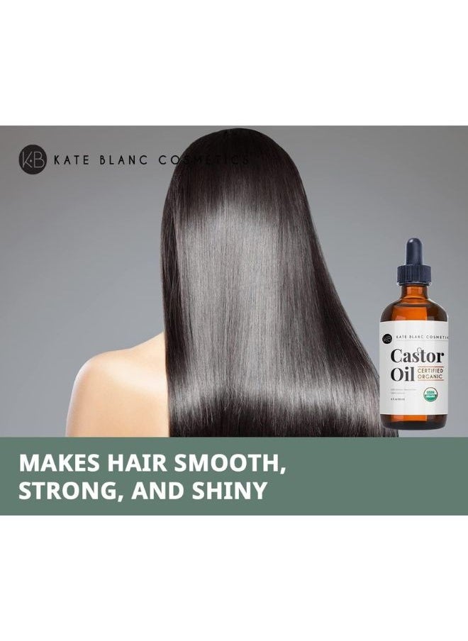 Kate Blanc - Castor Oil 4oz / 120ml, USDA Certified Organic, 100% Pure, Cold Pressed - Image 1