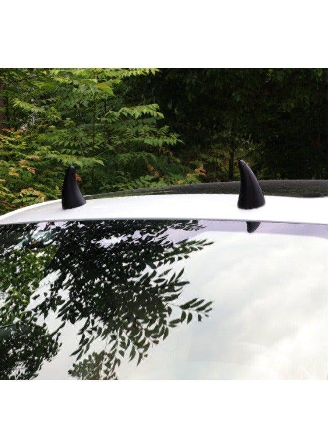 Cool and cute bull horn car exterior decoration stickers, universal for roof, hood, front and back decorations inside and outside the car. - Image 1