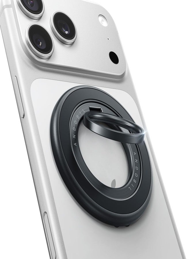 andobil [2025 3rd Gen] Magnetic Phone Grip for MagSafe [Sability Max] Stronger Two-Sided Magnet Cell Phone Ring Holder Compatible with MagSafe Accessories, iPhone 17 Pro Max Air 16 15 14 13 12, Black - Image 1