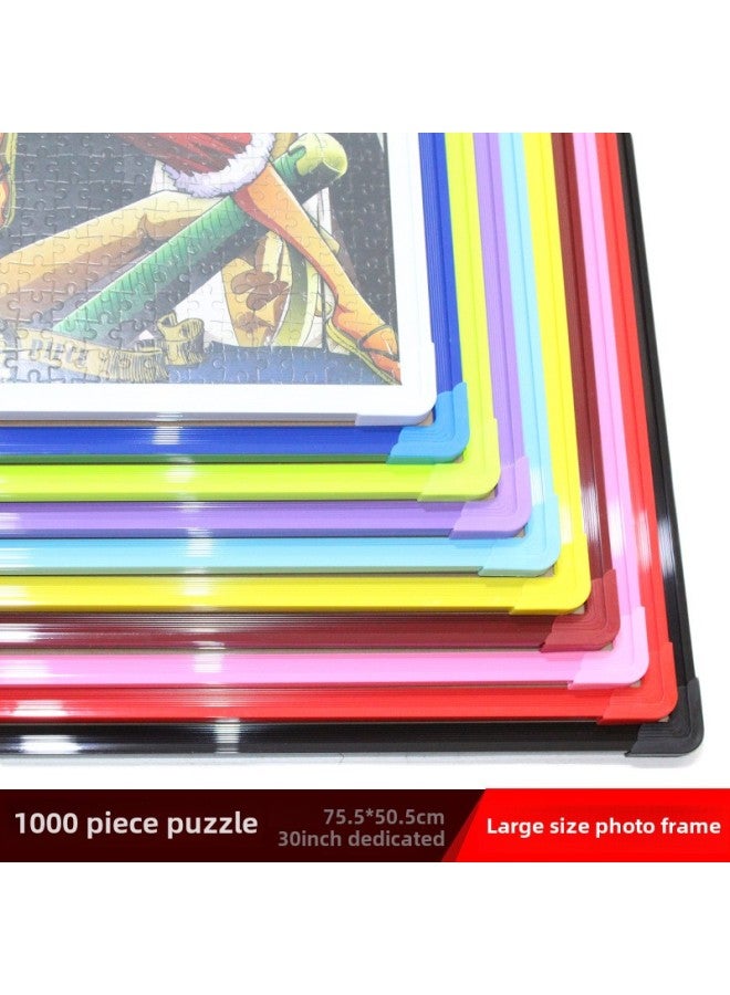 1000 Pieces Of Jigsaw Puzzle Frame Mounted 2000 Photo Frame Wall 50*75 Picture Frame Mounted 300500 1000 Pieces-Color:30inch 75.5*50.5cm-burgundy  - Image 3