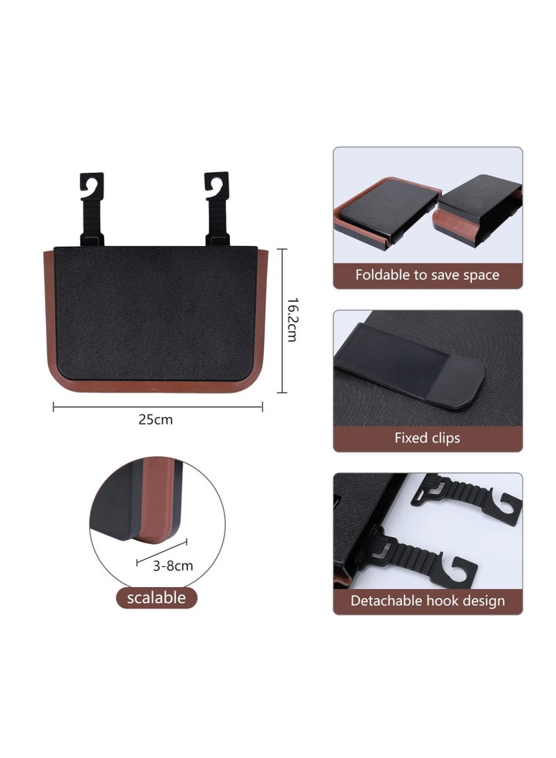 SYOSI Hanging Waterproof car Trash can, Foldable Back Seat Car Bin Organizer, Portable Automotive Garbage Cans Mini Container for Front Accessories(Pink) - Image 4