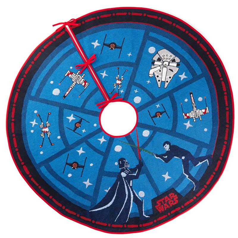 Hallmark Keepsake Hallmark Keepsake Christmas Tree Skirt Star Wars With Light Fabric Tree Skirt Gifts for Star Wars Fans 