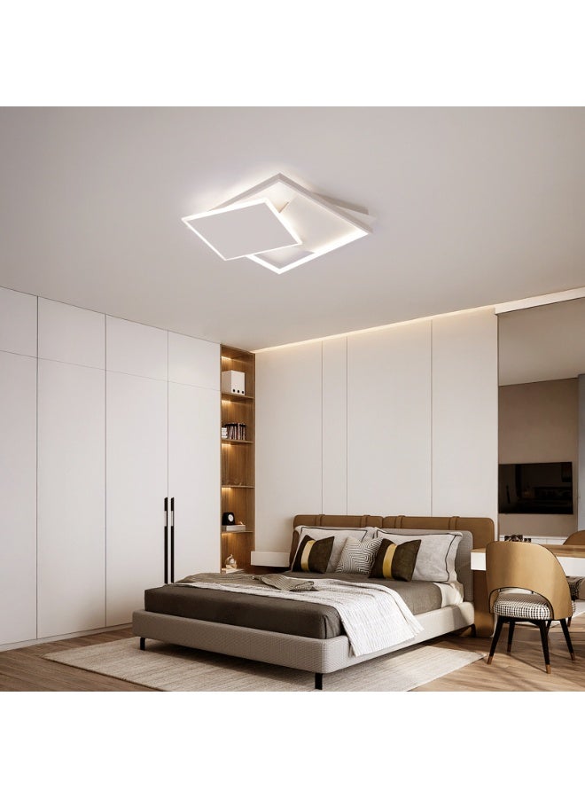 YATAI LIGHTING ضوء سقف LED مربع حديث، ضوء سقف مدمج حديث 50x50 سم، قابل للتعديل 3 ألوان (3000K-6000K)، تركيبة بيضاء لغرفة النوم، غرفة الطعام، غرفة المعيشة والدراسة - Image 5