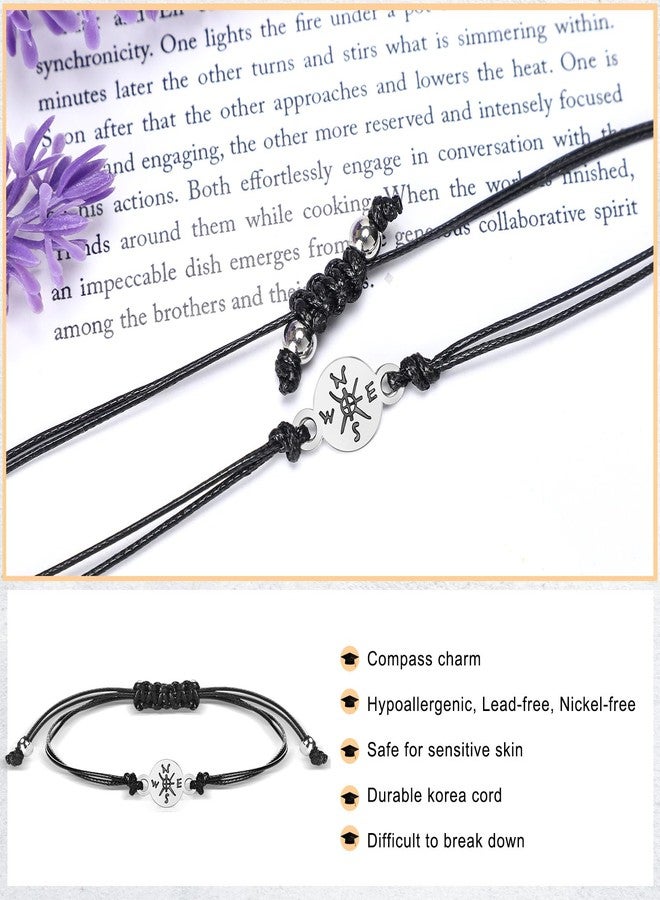 Rtteri 20 Set 2025 8th Grade Graduation Gifts Bracelets Inspirational Compass Bracelet Adjustable Give You Direction Compass Graduation Gifts for Him Her Grad Party Supplies - Image 3