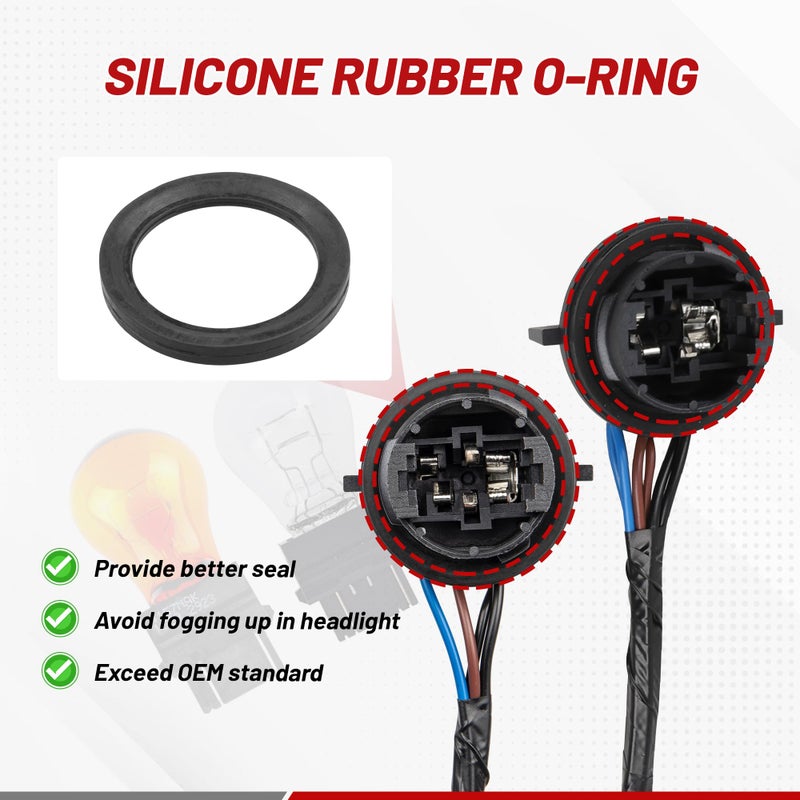 RED WOLF 645-745 Headlight Wiring Harness Socket Fit for 2007-2014 Chevy Silverado GMC Sierra 1500 2500 3500HD, Replace OEM 645745 15841609 25962806 Headlamp LED Bulb Plug Retrofit Adapter - Image 5