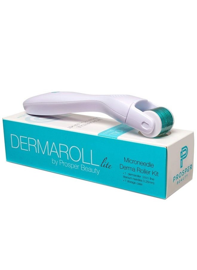 Prosper Beauty - Derma Roller Microneedle Kit [DERMAROLL LITE 0.25mm by Prosper Beauty] Face Roller with Replaceable Head Exfoliation Microdermabrasion Micro Derma Skin Care Tool Dermaplaning Dermapen Microneedling - Image 1