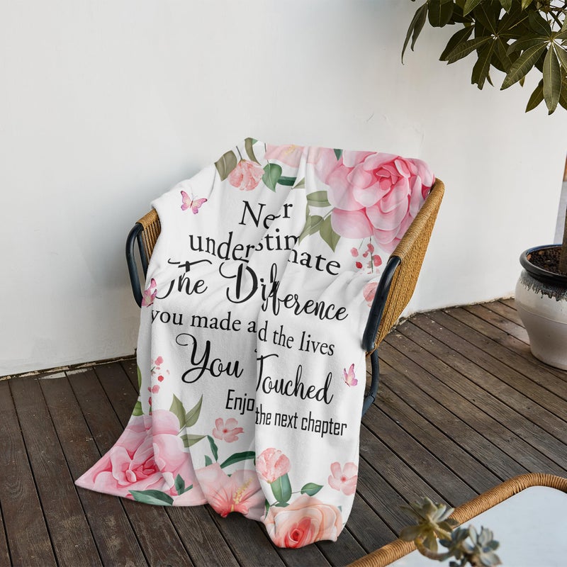 Bariceneth Retirement Gifts for Woman Blanket 60"" X 80""  Farewell Gifts for Coworkers  New Job Farewell Decorations  Coworker Leaving Gifts for Women  Going Away Gift for Friends  Goodbye Gifts Throw - Image 5
