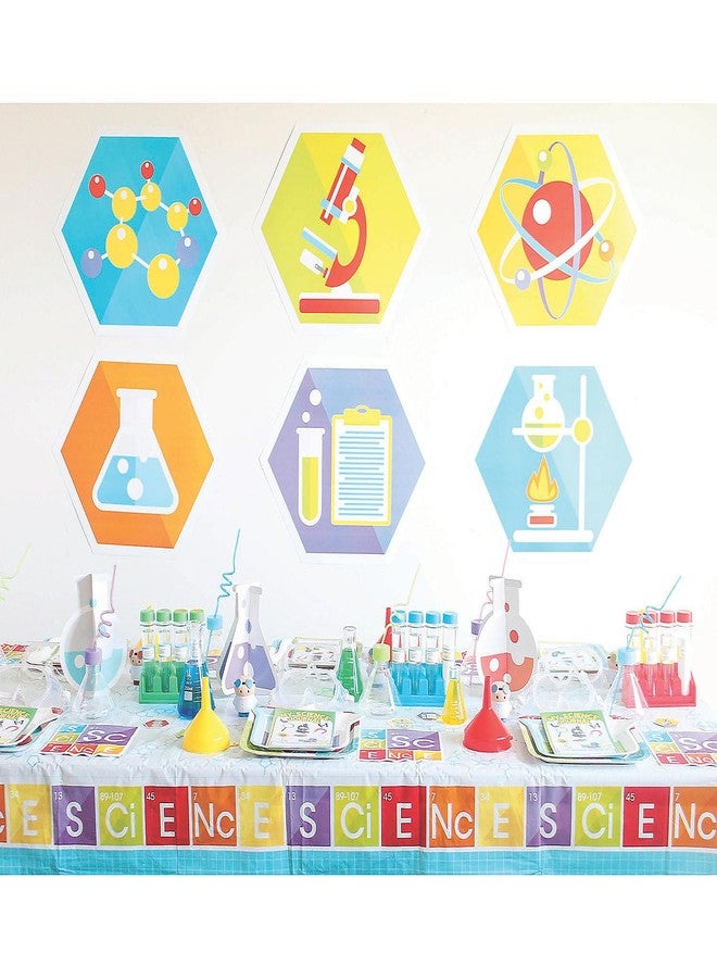 Fun Express أكواب بيكر العلمية من فن إكسبريس مع مصاصات - 8 أونصات خالية من BPA قابلة لإعادة الاستخدام بلاستيكية ملونة لوازم حفلات المختبر للأطفال والبالغين - مثالية لحفلات ذات طابع علمي - 8 قطع - Image 2