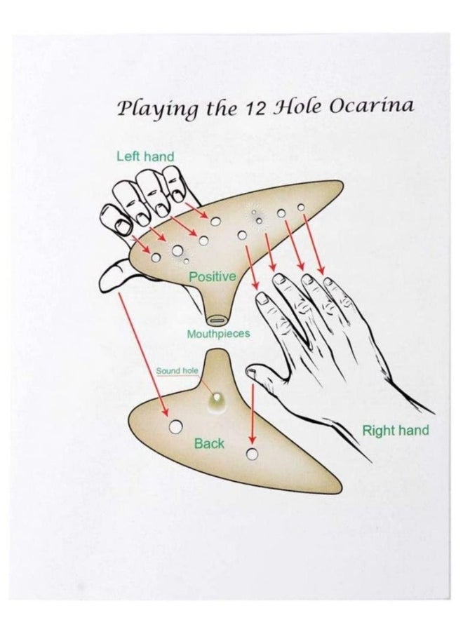 Generic 1X Blue 12 Holes Ocarina Ceramic Alto C Legend of Zelda Zelda Ocarina Flute  - Image 5