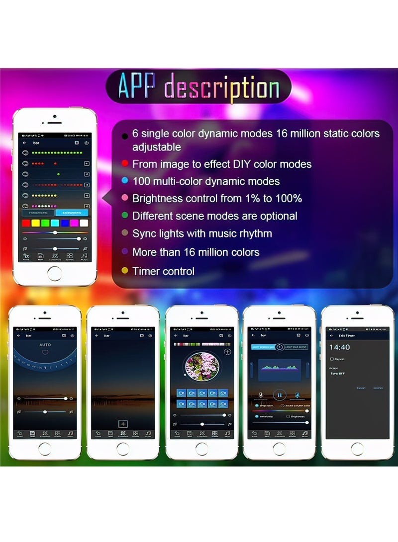 Goldfish LED Strip RGB 2.4G Bluetooth Multi-Color Light Strip-Ambient Atmosphere Light Strip-Background Wall Light Strip - Image 2