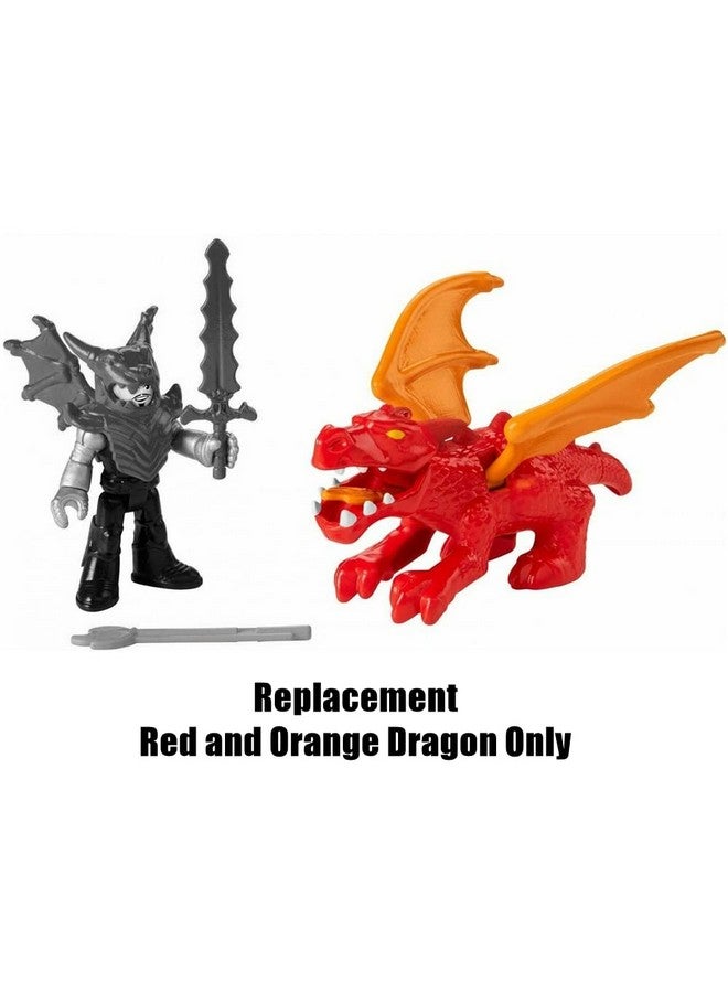 Imaginext Replacement Parts for Fisher-Price Blazing Battler's Dragon Playset - HCG66 ~ Replacement Red and Orange Dragon - Image 5