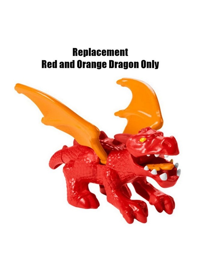 Imaginext Replacement Parts for Fisher-Price Blazing Battler's Dragon Playset - HCG66 ~ Replacement Red and Orange Dragon - Image 3