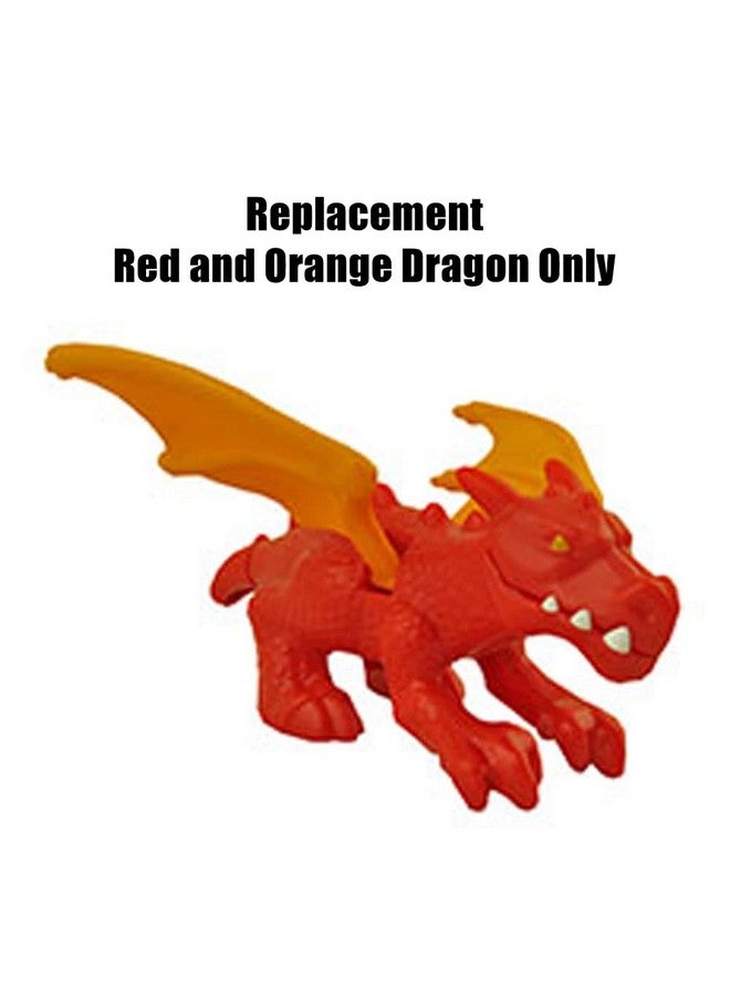 Imaginext Replacement Parts for Fisher-Price Blazing Battler's Dragon Playset - HCG66 ~ Replacement Red and Orange Dragon - Image 2