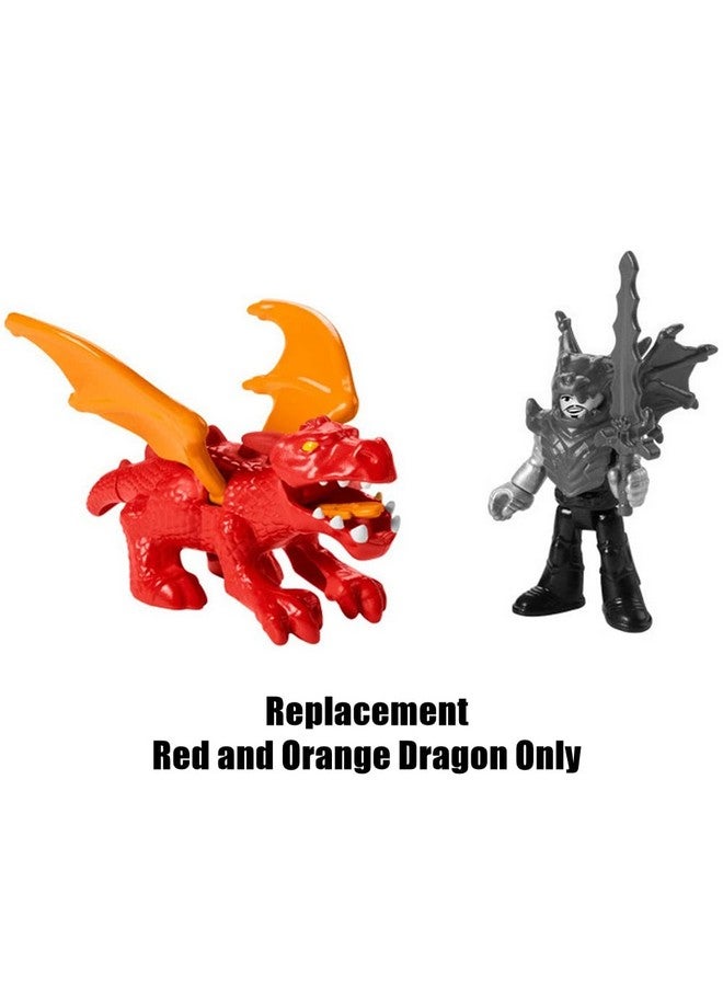 Imaginext Replacement Parts for Fisher-Price Blazing Battler's Dragon Playset - HCG66 ~ Replacement Red and Orange Dragon - Image 4