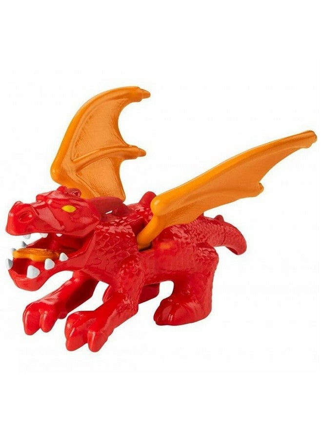 Imaginext Replacement Parts for Fisher-Price Blazing Battler's Dragon Playset - HCG66 ~ Replacement Red and Orange Dragon - Image 1