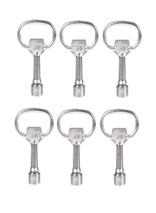 AnRui 8mm Triangle Socket Spanner Key Metal Multi-Functional Utility Key Plumbers Tool Train Panel Lock Drawer Cabinet Security Cupboard, 6pcs - Image 1