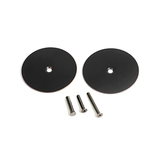NAUBEA 1 Pack Door Hole Cover Plate Oil Rubbed Bronze Deadbolt Cover Plate 2 5/8" Diameter Round Door Knob Hole Filler Plate, 1" and 1.5" Screws, Reinforcer Locks and Doors for Home Security - Image 5