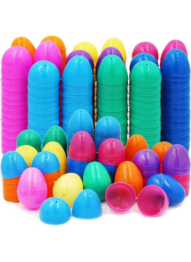Fillable Easter Eggs With Hinge Bulk Colorful Bright Plastic Easter Eggs, Perfect For Easter Egg Hunt, Suprise Egg, Easter Hunt, Assorted Colors (100Pack)