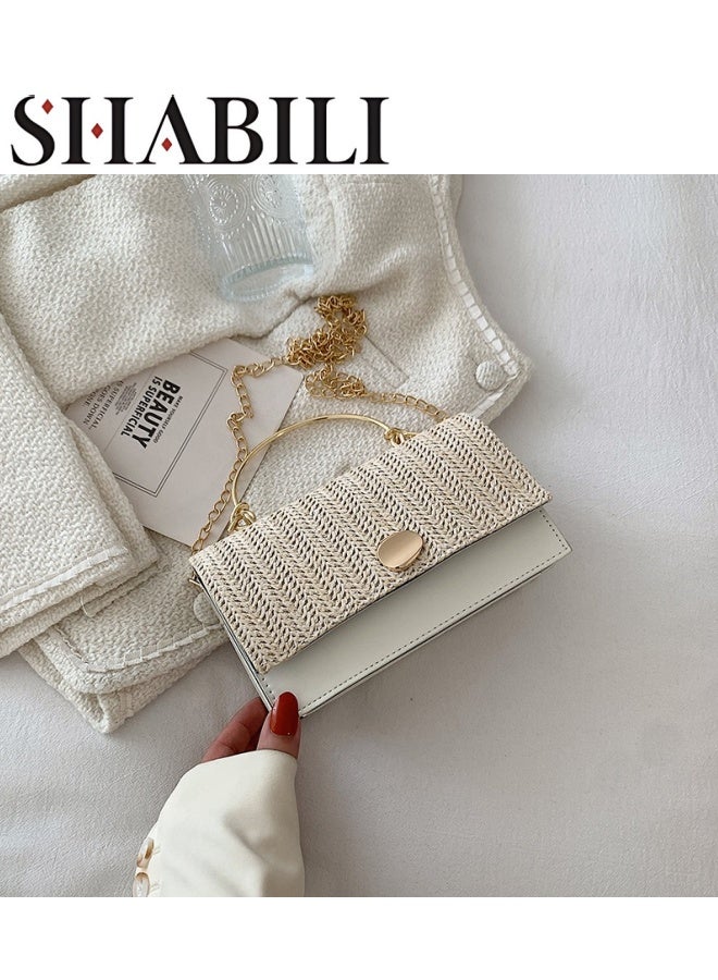 SHABILI Women's Contrast Color Shoulder Bag, Ladies PU Leather Crossbody Bag Handbag Sling Bag Side Bag Carry Bag, Portable Mobile Phone Bag Small Bag Satchel Bag Coin Purse for Girls，College Students  - Image 1