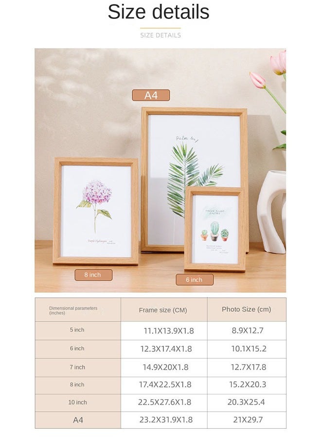 Bukela - Natural Wood Photo Frame 6-Inch Tabletop Display Frame - Image 1