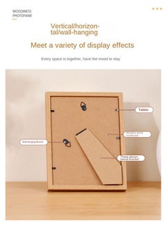 Bukela Natural Wood Photo Frame 6-Inch Tabletop Display Frame  - Image 3