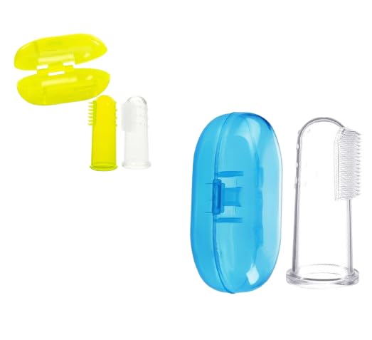 Great for Massaging & Cleaning Gums,Baby Finger Manual Silicone Toothbrush Friendly Oral Care, Use Soft Brush For Kids & New Born Baby, Kids Finger Toothbrushes (1 pcs) - Image 1