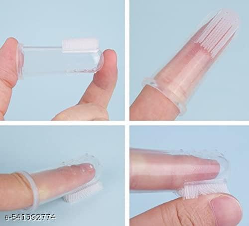 Great for Massaging & Cleaning Gums,Baby Finger Manual Silicone Toothbrush Friendly Oral Care, Use Soft Brush For Kids & New Born Baby, Kids Finger Toothbrushes (1 pcs) - Image 3