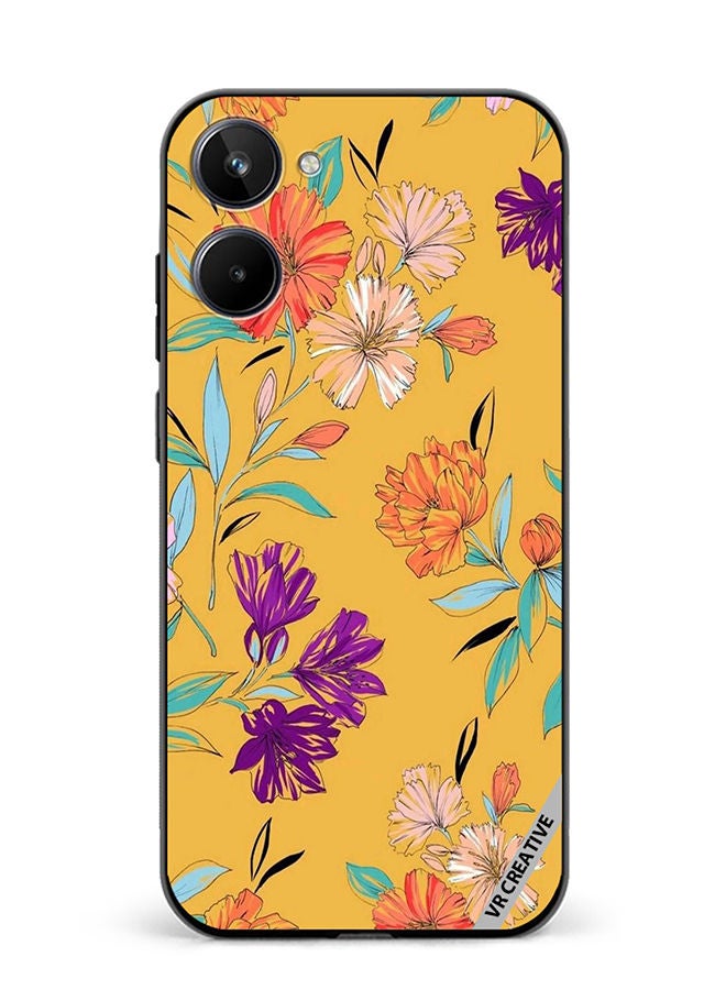 VR CREATIVE Protective Case Cover For Realme 10 Flower Design Multicolour - Image 1