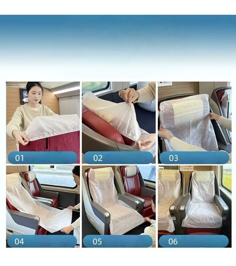 Random Color Disposable Thickened Seat Covers for Car Bus Train Airplane - Image 4