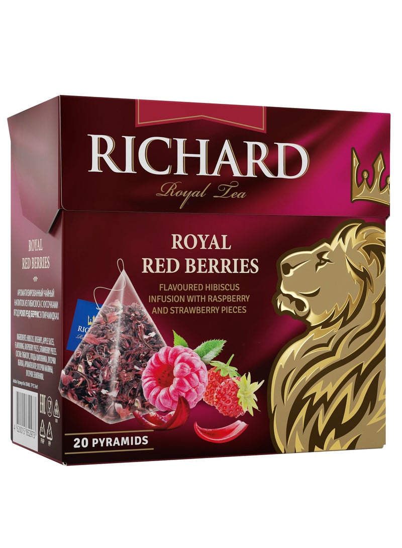 RICHARD Royal Red Berries Fruit Herbal Tea in Pyramids 20 Tea Bags 34 g  - Image 3