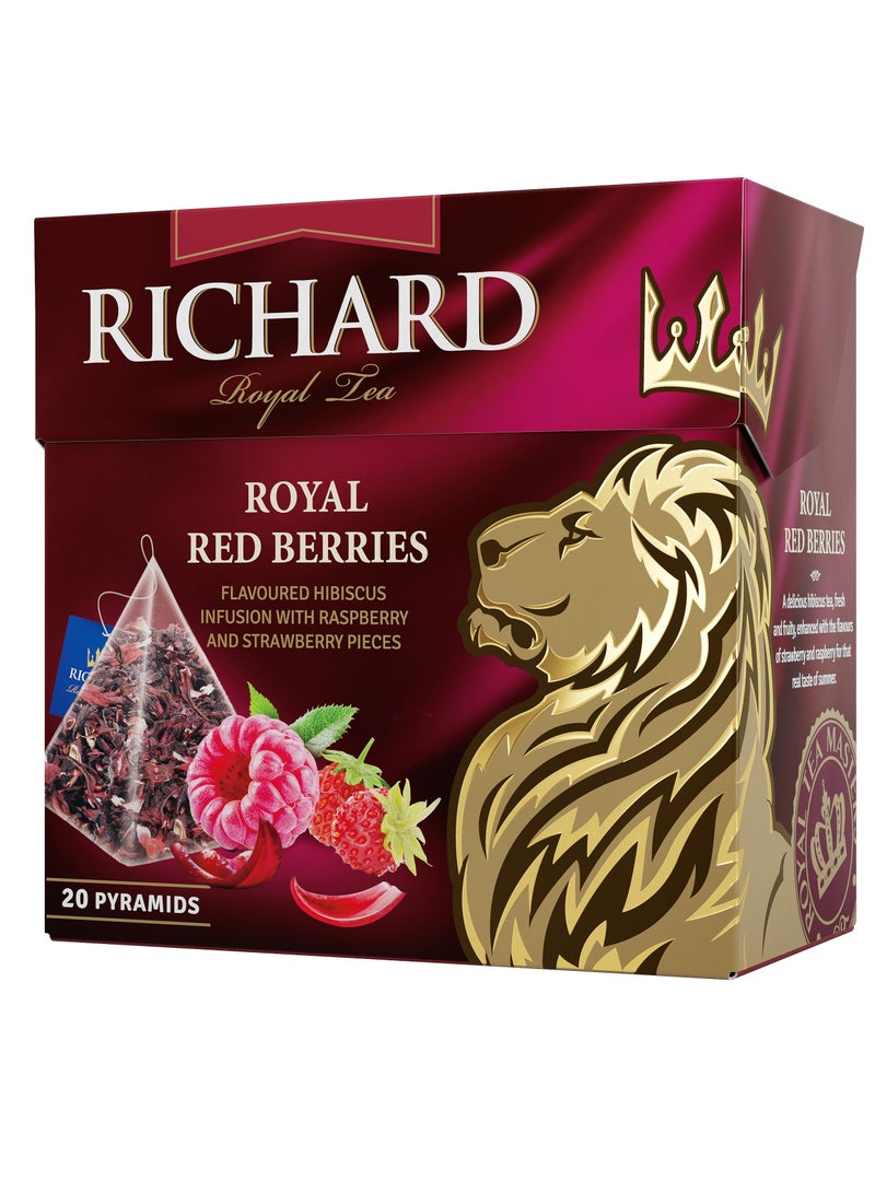 RICHARD Royal Red Berries Fruit Herbal Tea in Pyramids 20 Tea Bags 34 g  - Image 2