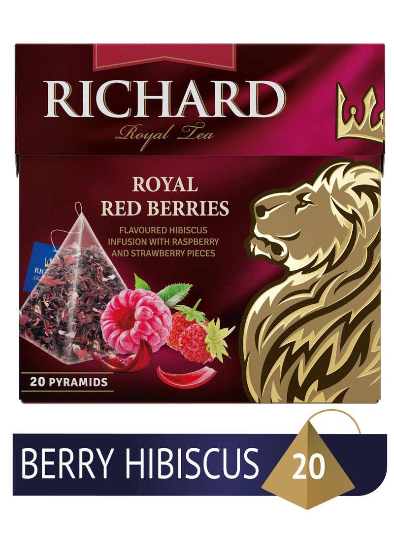 RICHARD Royal Red Berries Fruit Herbal Tea in Pyramids 20 Tea Bags 34 g  - Image 1