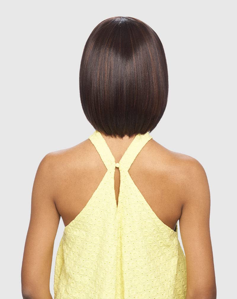 VANESSA Slim Lite Fashion Wigs Medium Short Length Straight Style with Bang Heat Wave Synthetic Hair Wig - SLB TWO (BT4007) - Image 3