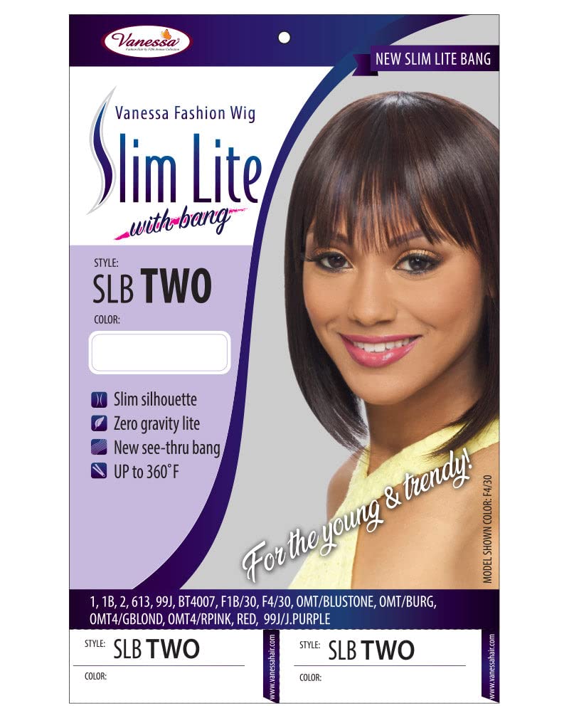 VANESSA Slim Lite Fashion Wigs Medium Short Length Straight Style with Bang Heat Wave Synthetic Hair Wig - SLB TWO (BT4007) - Image 4