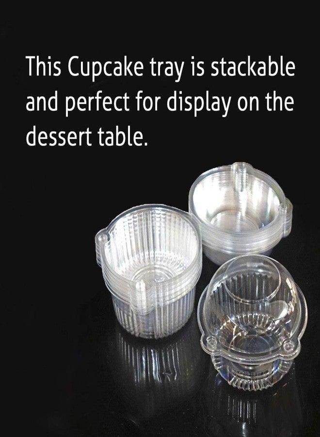 MR.FOAM Cupcake Holders Individual,50 PC Cupcake Containers Disposable Clear Plastic Single Muffin Dome Holders Cases Individual Cupcake Boxes Bulk (white, 50 pcs) - Image 5
